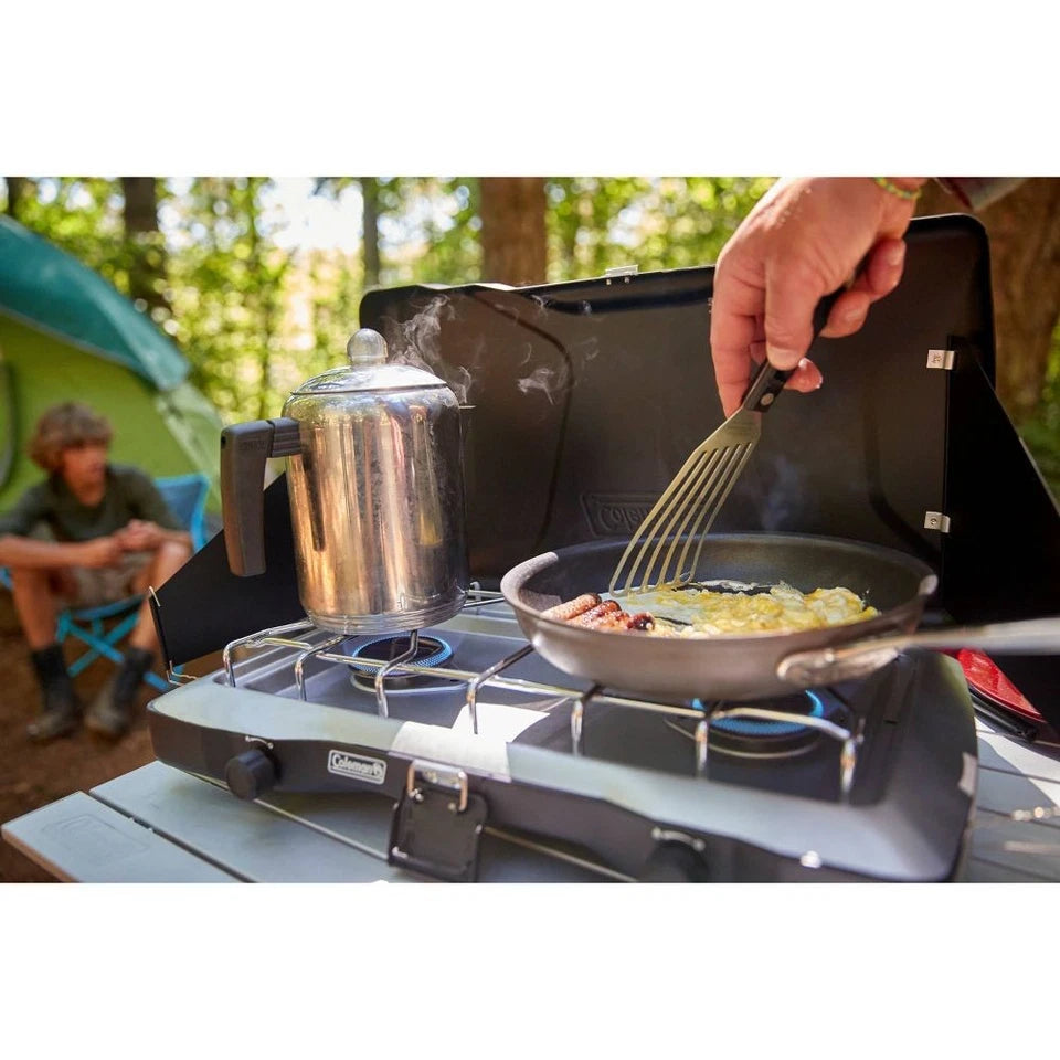 Coleman® Triton Portable Camp Stove – 2-Burner High BTU Output