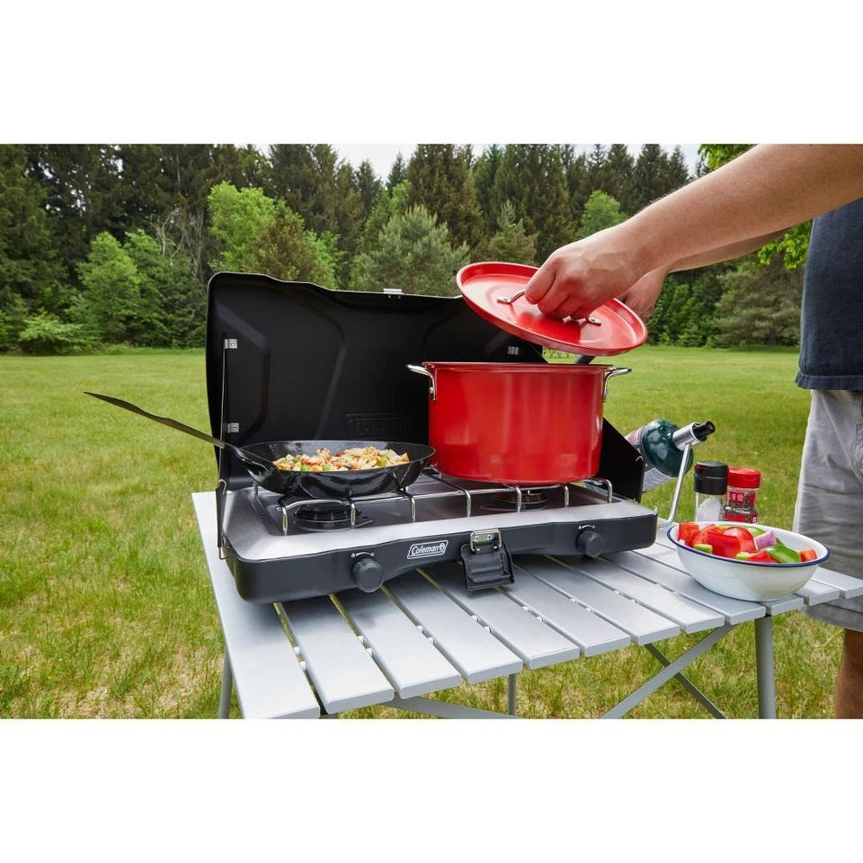Coleman® Triton Portable Camp Stove – 2-Burner High BTU Output