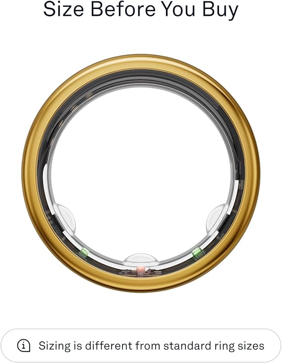 RAZZASH | Oura® Ring Gen3 Horizon - Gold - Size US7 - Smart Ring Sleep and Fitness Tracker USA