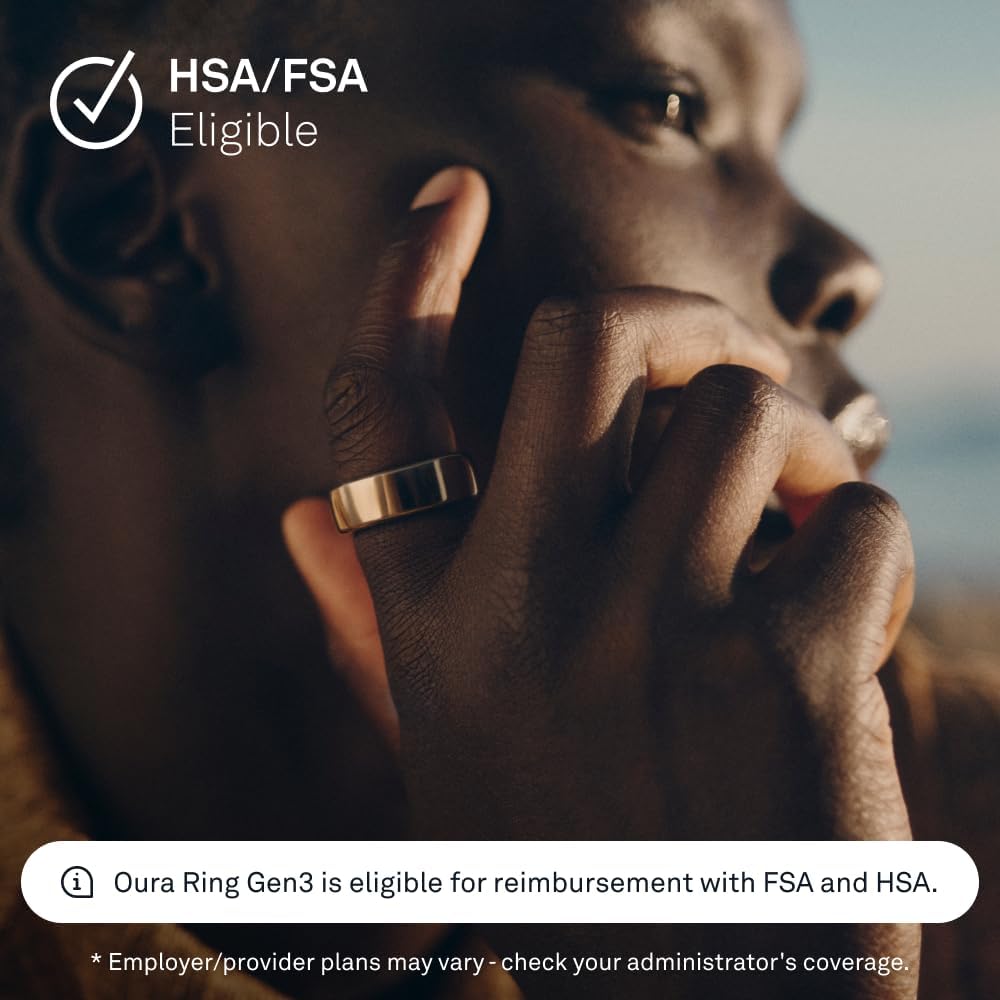 RAZZASH | Oura® Ring Gen3 Horizon - Gold - Size US7 - Smart Ring Sleep and Fitness Tracker USA