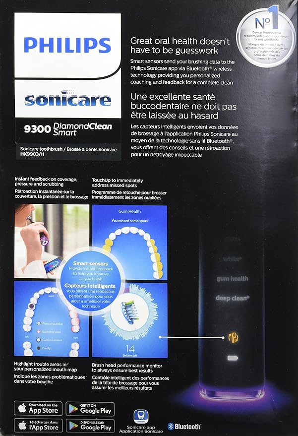 Smart Electric Toothbrush Philips Sonicare Black HX9903/11 RAZZASH