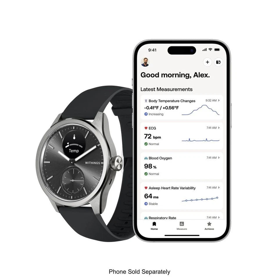 Withings ScanWatch® 2 - 42mm Black | Advanced Hybrid Smartwatch | Available at RAZZASH USA