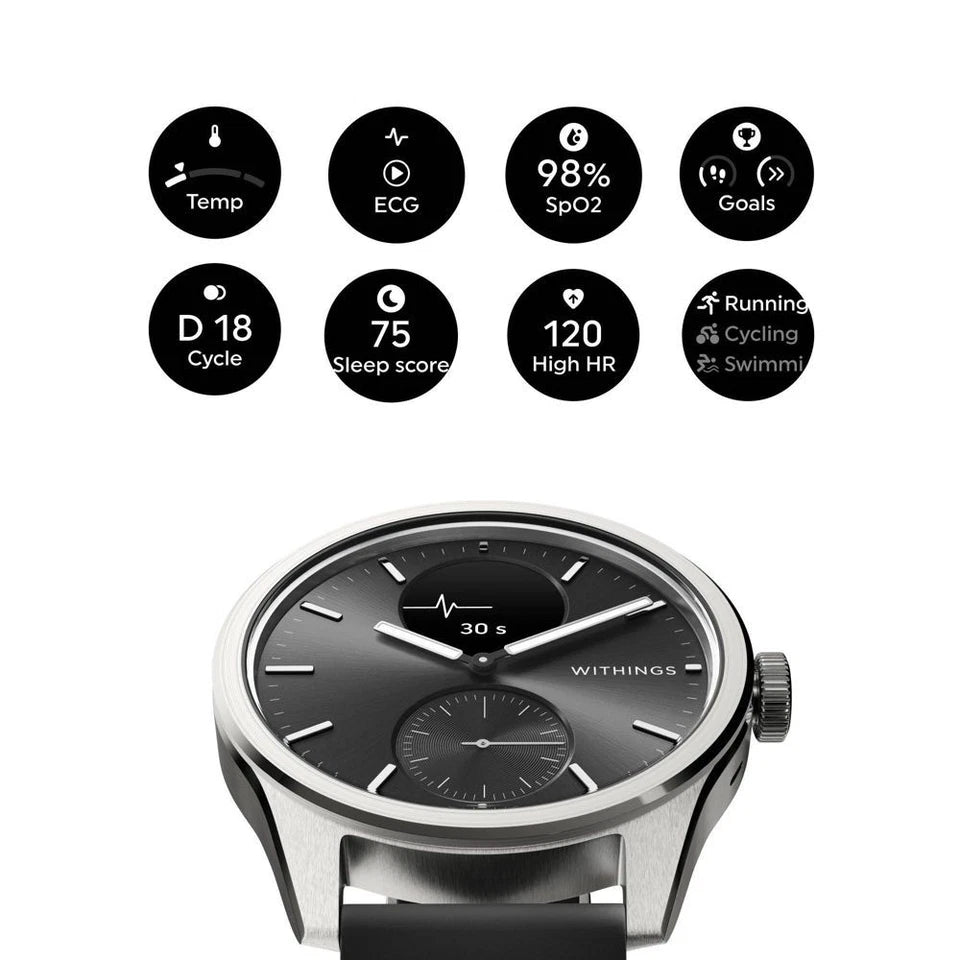 Withings ScanWatch® 2 - 42mm Black | Advanced Hybrid Smartwatch | Available at RAZZASH USA