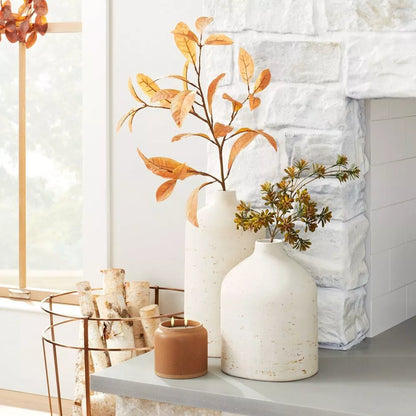 Hearth & Hand with Magnolia® -16" Distressed Ceramic Vase Natural Cream