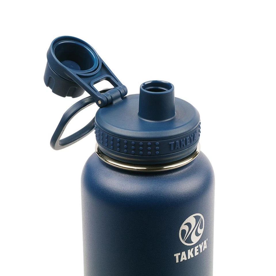 Takeya® 51000 Actives Insulated Stainless Steel Bottle, Spout Lid Onyx 40oz