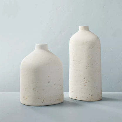 Hearth & Hand with Magnolia® -16" Distressed Ceramic Vase Natural Cream