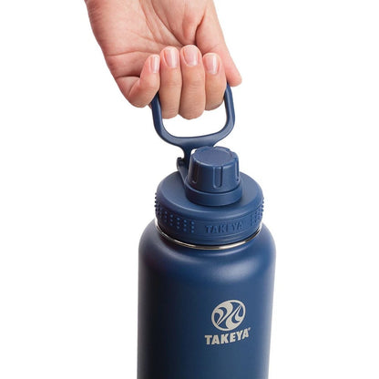 Takeya® 51000 Actives Insulated Stainless Steel Bottle, Spout Lid Onyx 40oz