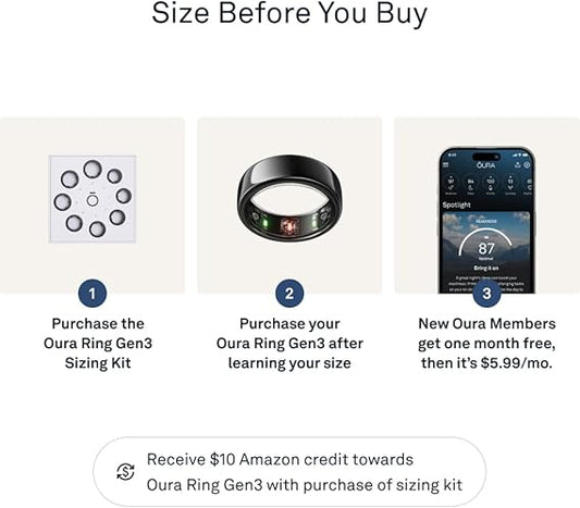 Oura® Ring Gen 3 Heritage (Black) – Size 9 | Sleep & Activity Tracker | BRAND NEW