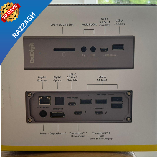 CallDigit® TS3 Plus Thunderbolt 3 Dock – 87W Charging, 15 Ports, USB-C, Dual 4K Display – Gray