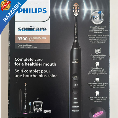 Philips Sonicare DiamondClean Smart 9300 Rechargeable Electric Toothbrush with Bluetooth & Travel Case - Black | RAZZASH