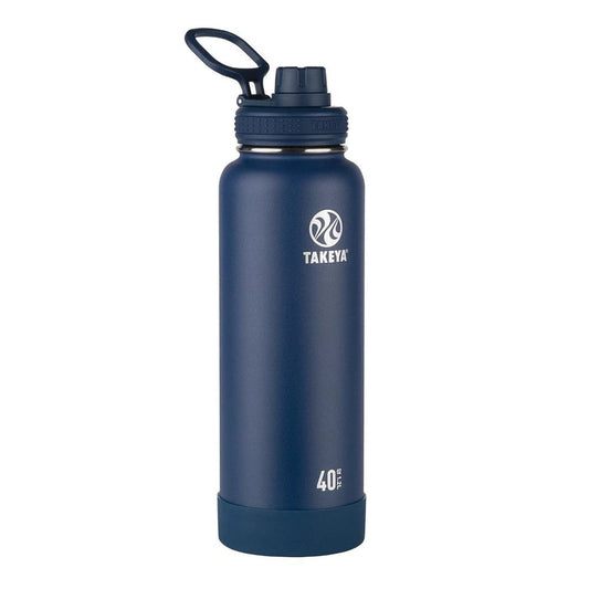 Takeya® 51000 Actives Insulated Stainless Steel Bottle, Spout Lid Onyx 40oz
