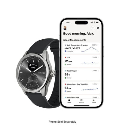 Withings ScanWatch® 2 - 42mm Black | Advanced Hybrid Smartwatch | Available at RAZZASH USA